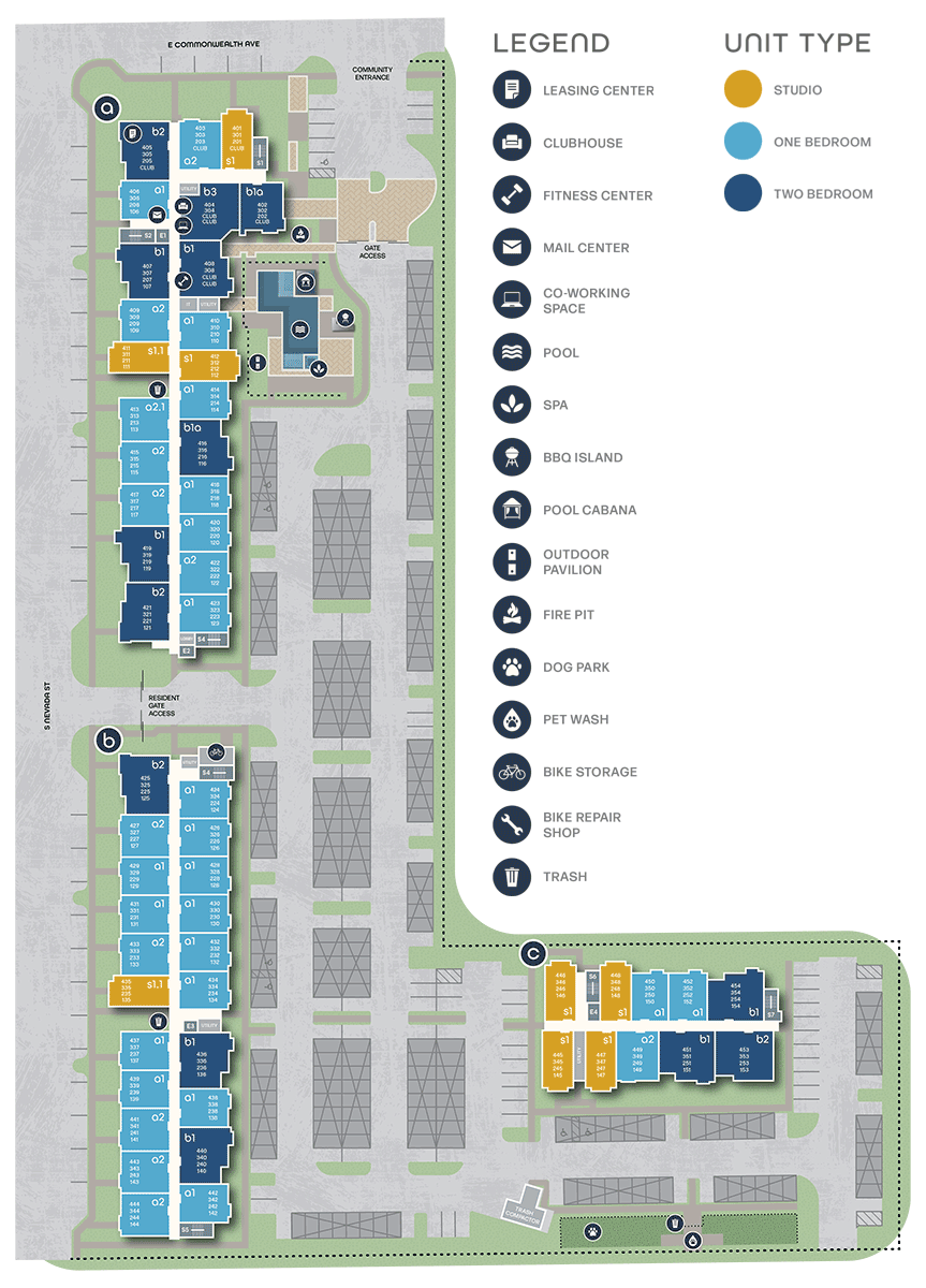 View the Encore Novo siteplan